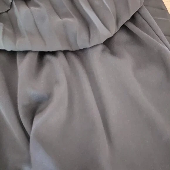 Vince Camuto Black Chiffon Maxi Midi Skirt Large Feminine Modest Closet Staple - Picture 5 of 7